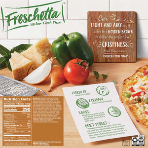 FRESCHETTA® Thin Crust Garden Veggie Pizza Back Panel